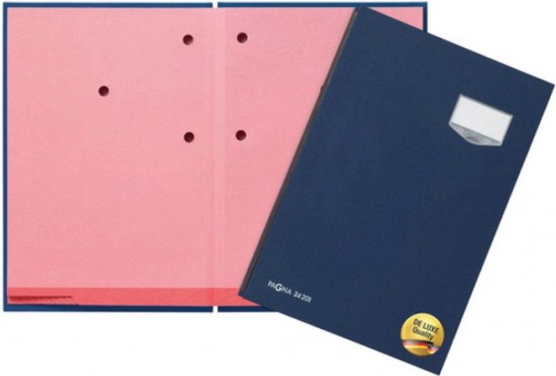 Unterschriftsmappe 10 F&#228;cher Eco blau