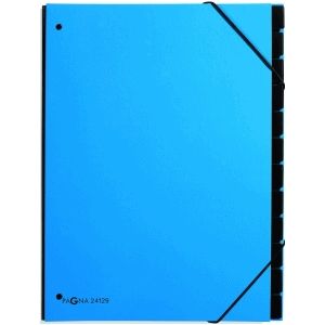 Pultordner neutral 12 F&#228;cher hellblau