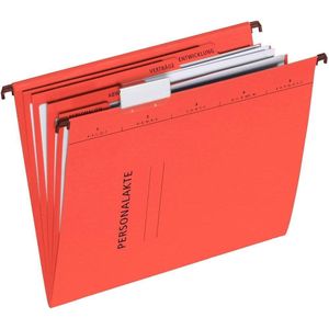 Personalmappe din A4 240g/m² mit Organisationsaufdruck Karton rot