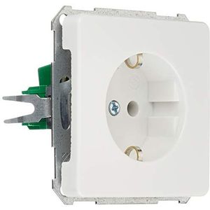 Schneider Electric Elso 205004 Stopcontact 16A FASHION/RIVA/SCALA Steekklem inbouw, zuiver wit, Made in Germany