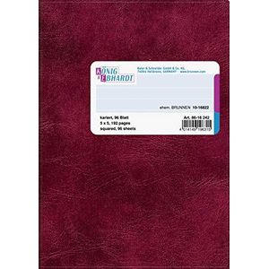 K+E Geschäftsbuch A6 kariert 96 Blatt Einband flexibel rot