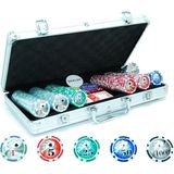 PHILOS Poker Koffer met 300 Laser-fiches van 11 gr - Geschikt voor alle leeftijden en 2+ spelers