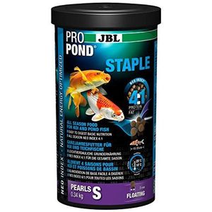 JBL PROPOND STAPLE - 4-seizoenenvoer voor koi en vijvervissen, drijvend granulaat - maat S - 340 g
