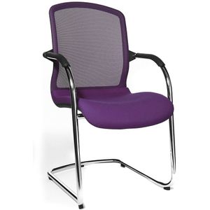 OPEN CHAIR - de design bezoekersstoel, sledestoel met netrugleuning, VE = 2 stuks Topstar