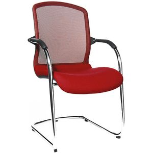 OPEN CHAIR - de design bezoekersstoel, sledestoel met netrugleuning, VE = 2 stuks Topstar