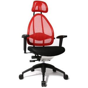 Topstar Open Art 2010 ergonomische bureaustoel, bureaustoel, incl. in hoogte verstelbare armleuningen, rugleuning en hoofdsteun, stof rood