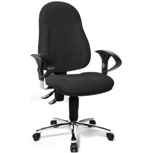 Topstar Wellpoint 10 Deluxe / 8059U BB0 bureaustoel, in hoogte verstelbaar, met stoffen bekleding, zwart