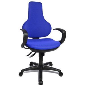 Topstar EPO20Q BC6 bureaustoel Ergo Point SY inclusief vaste armleuningen, stoffen bekleding blauw
