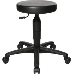 Topstar kruk Tec 70, zonder voetring, met wieltjes, zwart