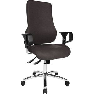 Topstar bureaustoel SITNESS 55, synchroonmechanisme, met armleuningen, ademend aan de lordose, antraciet