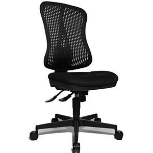Topstar Head Point SY Ergonomische bureaustoel, kuipstoel (in hoogte verstelbaar), stoffen bekleding, zwart, 70 x 47 x 113 cm