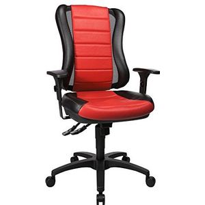 Topstar Head Point RS bureaustoel, bureaustoel, inclusief armleuningen/tweekleurige bekleding in zwart-rood