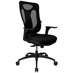 Topstar Net Pro 100 inclusief in hoogte verstelbare bureaustoel, stof, zwart, 59 x 56 x 120 cm