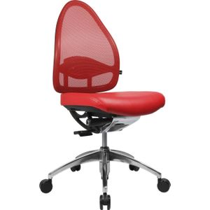Topstar Bürostuhl Open Base, J4900S01 Stoff rot, Gestell alu