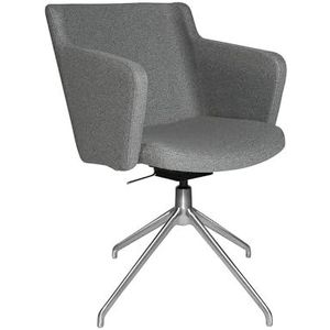 Topstar Bezoekersstoel SFH, 3D-zitscharnier en aluminium voetkruis, lichtgrijs