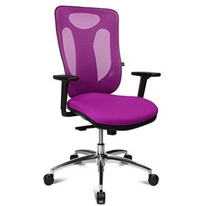 Topstar Sitness Net Pro 100 bureaustoel met synchrone mechanisme en in hoogte verstelbare armleuningen, violet