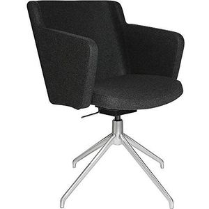 Topstar Bezoekersstoel SFH, 3D-zitscharnier en aluminium voetkruis, antraciet