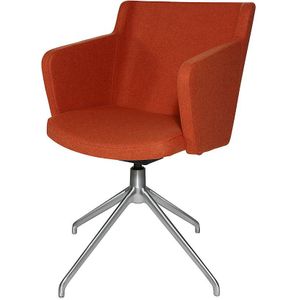 Topstar Bezoekersstoel SFH, 3D-zitscharnier en aluminium voetkruis, oranje