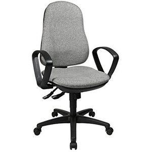 Topstar Support SY bureaustoel, met armleuningen, 55 x 58 x 113 cm, lichtgrijs