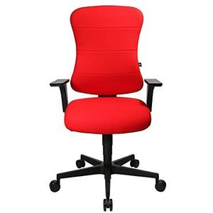 Topstar Art Comfort met verenkern en incl. in hoogte verstelbare armleuningen, bureaustoel, stof, rood