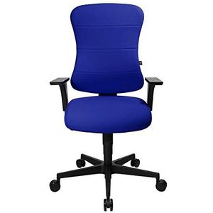 Topstar Art Comfort met verenkern en incl. in hoogte verstelbare armleuningen, bureaustoel, stof, blauw
