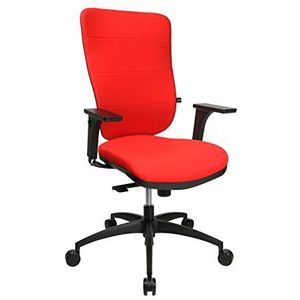 Topstar Bureaustoel Soft Pro 100 incl. in hoogte verstelbare armleuningen rood