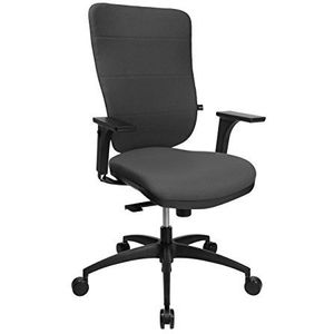 Topstar Soft Pro 100 inclusief in hoogte verstelbare armleuningen, bureaustoel, stof, antraciet, 59 x 56 x 120 cm