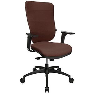 Topstar Soft Pro 100 inclusief in hoogte verstelbare armleuningen, bureaustoel, stof, donkerbruin, 59 x 56 x 120 cm