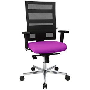 Topstar Sitness X-Pander Plus Ergonomische bureaustoel met multifunctionele armleuningen, bodybalans tec-scharnier, stof paars/zwart