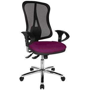 Topstar Head Point SY Deluxe, ergonomische bureaustoel, bureaustoel, incl. armleuningen, stof, lila/zwart