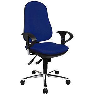 Topstar SY bureaustoel met armleuninghoogte, verstelbaar, blauw