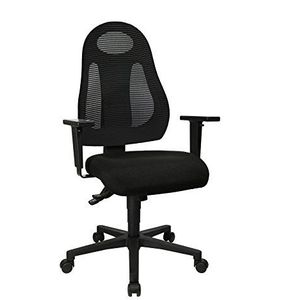Topstar Free Art Ergonomische bureaustoel, in hoogte verstelbare armleuningen, zwart/zwart
