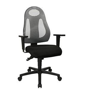 Topstar Free Art Ergonomische bureaustoel, in hoogte verstelbare armleuningen, lichtgrijs / zwart
