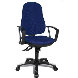 Topstar 9020AG26, Trend SY 10, bureaustoel, ergonomisch, met armleuningen, bekleding blauw