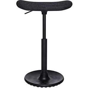 Topstar Sitness H2 werkkruk, staande stoel, draaistoel, skateboardsstoel, in hoogte verstelbaar, polyesterweefsel, bekleding zwart