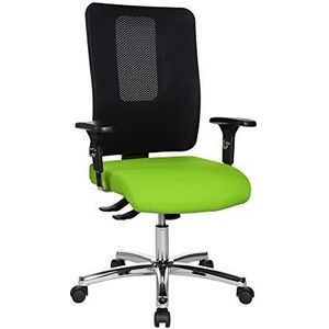 Topstar Open X (N) chroom bureaustoel, draaistoel, stof, netbekleding, groen/zwart, eenheidsmaat