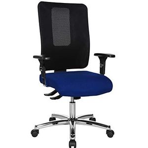 Topstar Open X (N) chroom bureaustoel, draaistoel, polypropyleen, polyester, blauw/zwart, eenheidsmaat