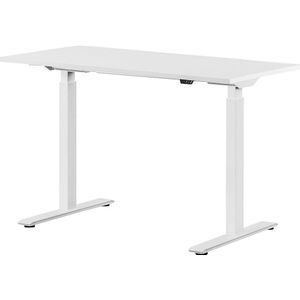 Topstar Bureautafel, elektrisch in hoogte verstelbaar, recht, b x d = 1200 x 600 mm, wit/wit