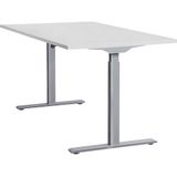 Topstar E-Table elektrisch höhenverstellbarer Schreibtisch lichtgrau rechteckig, T-Fuß-Gestell grau 160,0 x 80,0 cm