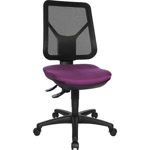 Topstar Ergonomisch gevormde draaistoel, netrugleuning, paars