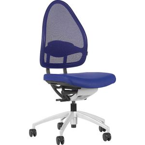 Topstar Design kantoordraaistoel, met rugleuning van gaas, rugleuning 550 mm, koningsblauw