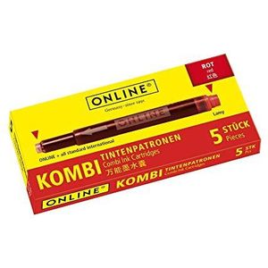 ONLINE - 17307/12 - Kombi Inktpatronen - Rood - Doos met 5 Patronen