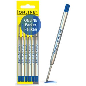 ONLINE® Kugelschreiberminen 6 St. 0.6 mm Blau