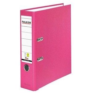Falken PP-Color Ordner, DIN A4, Rückenbreite 80 mm, 1 Stück, pink