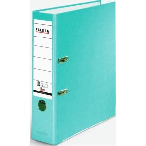 FALKEN Recycolor Ordner, DIN A4, Rückenbreite 80 mm, türkis