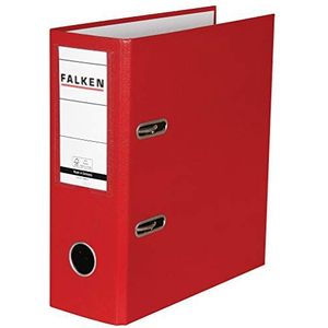 Falken PP kunststof map speciale kleur Made in Germany breedte 8 cm DIN A5 met wisselvenster rood recepten ringmap ordner ordner kantoor map