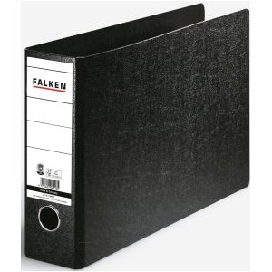 FALKEN Ordner, DIN A4 Querformat, Rückenbreite 80 mm, schwarz