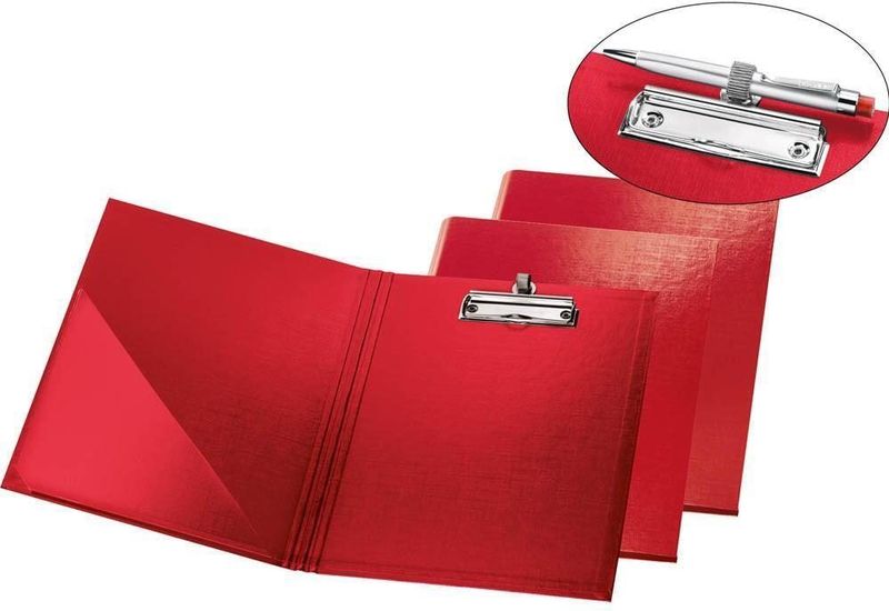 Klemmbrettmappe A4 folienkaschiert rot