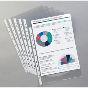 Origineel Falken 100 stuks standaard PP Showtas. Voor DIN A4 transparant glashelder open top transparante kunststof cover ideaal voor mappen ringbanden en map