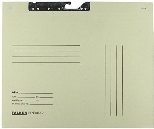 Falken Pendelhefter A4 Manila-RC-Karton 320 g/qm 265x318mm grau